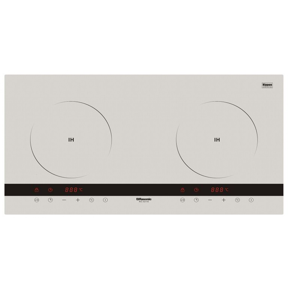 Rasonic 樂信 RIC-S211E 65厘米 嵌入/座檯式雙頭電磁爐 (微晶防滑玻璃 + 過熱斷電)